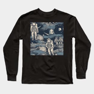 Astronaut Pattern Long Sleeve T-Shirt